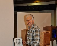 Art in Wood 2014 - Obmann Peter Jaun beim Einrichten